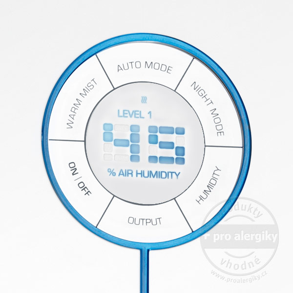 Zvlhčovač vzduchu Stylies Hera - displej