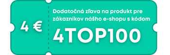 Dodatočná zľava 4 EUR pre zákazníkov nášho e-shopu