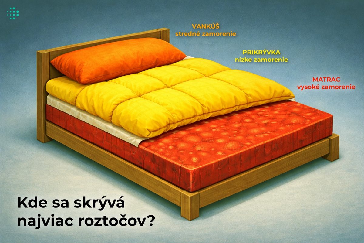 Infografika – kde sa skrýva najviac roztočov