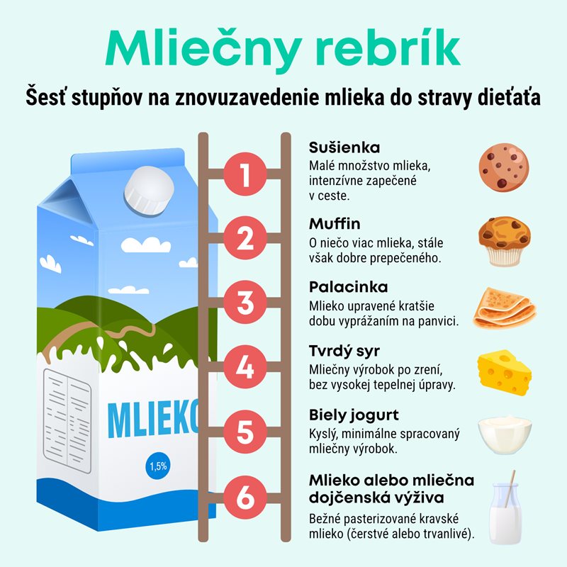 Mliečny rebrík – infografika