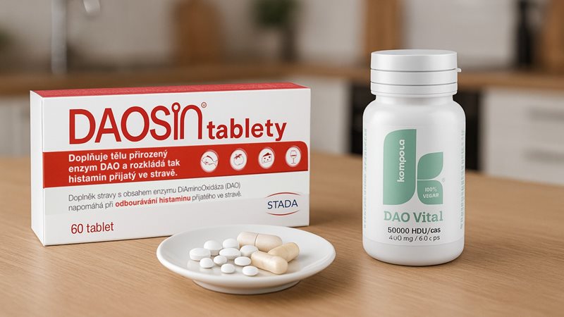 Doplnky stravy s obsahom diaminooxidázy pri histamínovej intolerancii
